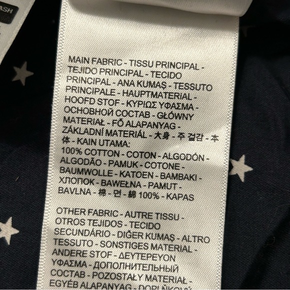 Levi’s Quilted Cotton Vest Navy & White Stars Sz S NWT - Picture 7 of 9